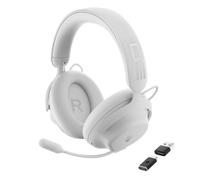Alienware Pro Auriculares Gaming Inalámbricos - Diafragmas de 50 mm Revestidos de Grafeno, ANC Híbrida, Doble Micrófono IA, Batería de 75H, Dolby Atmos, Triple Conectividad - Lunar Light