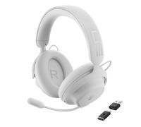 Alienware Pro Auriculares Gaming Inalámbricos - Diafragmas de 50 mm Revestidos de Grafeno, ANC Híbrida, Doble Micrófono IA, Batería de 75H, Dolby Atmos, Triple Conectividad - Lunar Light
