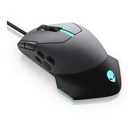 Alienware Ratón para videojuegos 510M RGB AW510M: Sensor óptico de 16 000 DPI - Alienfx RGB - 10 botones - Rueda de desplazamiento ajustable - Botones L/R grandes click en cualquier lugar