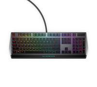 Alienware Teclado RGB para juegos de perfil bajo AW510K, AlienFx por tecla, retroiluminación LED RGB a color, controles multimedia y paso USB, interruptores rojos de perfil bajo Cherry MX
