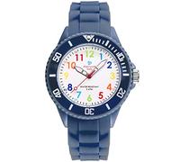 Alienwork Kids Reloj de Aprendizaje Infantil Niño Niña Azul Marino Pulsera de Silicona Abigarrado niños Impermeable 5 ATM Tiempo de Aprender