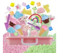 Aliex Juego Arena Mágica Unicornio, Arena Playa para Interiores con Maletín, Set Creativo Mundo de Unicornios - Incluye 1000g Arena Mágica y Accesorios, Regalo para Niñas y Niños de 3 a 8 Años
