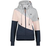 alife & kickin Sudadera con cremallera 'SteffiAK A' azul noche / caramelo / gris moteado / rosa pastel XS EUR