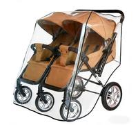 Aligle Twin stroller Raincoat Universal Size Side by Side Stroller Weather Shield Baby Rain Cover/Wind Shield