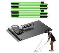 Alignment Stick Golf Swing Trainer Set - 2 Sticks 103 cm + Holder | Plegable Professional Corrector Teaching Equipment | Angle Allignment Training Aid For Beginners Amateurs Professionals Practice