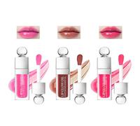 ALIIP Aceite Labia Profesional, 6ML*3 Lip Oil con Color, brillo de Labios, Lip Gloss Essence para Voluminizador Labios Aumentar, 3D Lipgloss Hidratar y Humectar, No Pegajoso (3 Colores)