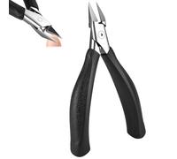 ALIIP Corta Cuticulas Profesional, Pinza Cuticulas de Acero Inoxidable, Alicates Uñas en Ángulo con Mango Antideslizante, Cortauñas de Uñas para Eliminar la Piel Muerta y el Estrato Córneo(Negro-1pc)