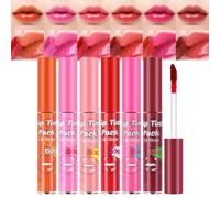 ALIIP Lip Stain Peel Off, 6 Colores Tinte Permanente, Tinte de Labios de Larga Duración, Brillo de Labios Extraíble, Maquillaje Labial Stain, Mascarilla Hidratante Labial (Conjunto A - 6 * 2g)