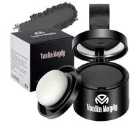 ALIIP Sombra para el Cabello,4g Retocador de Raíces en Polvo Corrector de Raíces,Polvo para la Línea del Cabello Debilitado,Hairline Powder para Cubre Rápidamente Canas Mujer y Hombre (Negro Natural)