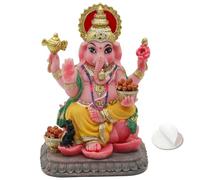 alikiki Estatua india del Señor Ganesha - 4.1 pulgadas de alto, multicolor ídolo hindú Ganesh figura India oficina en casa Mandir templo altar Pooja Artículo Diwali Puja Regalos