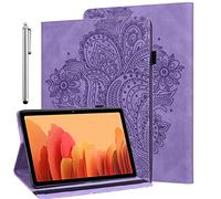 ALILANG Funda para Lenovo Tab M10/P10 /M10 HD 10.1 pulgadas con lápiz óptico, múltiples ángulos de visión de cuero PU con soporte de cartera para M10 TB-X505L/TB-X505F/TB-X605L/TB-X605F Case-Morado