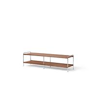 Alima NDS4 Estantería 162x38x42 cm cromo/nogal macizo lacado