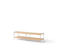 Alima NDS4 Estantería 162x38x42 cm cromo/roble macizo lacado