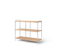 Alima NDS5 Estantería 123x38x95 cm cromo/roble macizo lacado