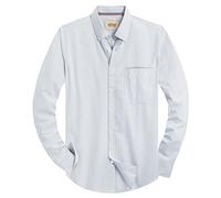 Alimens & Gentle Camisa clásica para Hombre con Cuello Abotonado, Correa de Color Antracita, L