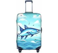 Aliment Flying Fish in The Oceans - Funda protectora elástica para maleta de viaje, antiarañazos, 18/24/28/32 pulgadas, White, M