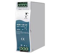 Alimentación de DIN Rail 120W DIN Rail Power Supply Entrada AC 100-240V 1,4A Salida DC 24V 5A Fuente de Alimentación Industrial para Cajas distribución,Instrumentos,Equipos comunicación SDR-120-24