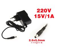 Alimentación Externa - 220V A 15V 1A - Conector 2.5 X 5.5mm