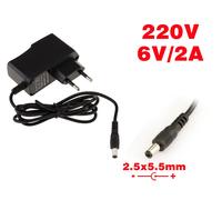 Alimentación Externa AC DC 220V A 6V 2A - Conector 2.5mm X 5.5mm