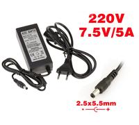 Alimentación Externa AC DC 220V A 7.5V 5A - Conector 2.5mm X 5.5mm