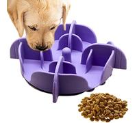 Alimentación para mascotas,Tazón de rompecabezas de silicona antideslizante | Pet Slower Alimentación de alimentos Platos Interactivo Bloat Stop Dog Bowl Prevenir la asfixia Saludable Dog Bowl Delr