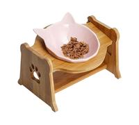 Alimentado para gatos - Cuenco oblicuo de cerámica, cuenco alto para mascotas contra vómitos, diseño libre de estrés | Creatives Diseño Moderno Para Gatos, Cachorros, Perros Pequeños Contenedor De