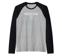 Alimentado por cafeína y Sonrisas de bebé Enfermera posparto Camiseta Manga Raglan