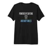 Alimentado por cafeína y Sonrisas de bebé Enfermera posparto Camiseta Premium