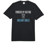 Alimentado por cafeína y Sonrisas de bebé Enfermera posparto Comfort Colors Adult Heavyweight T-Shirt