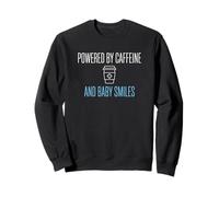 Alimentado por cafeína y Sonrisas de bebé Enfermera posparto Sudadera