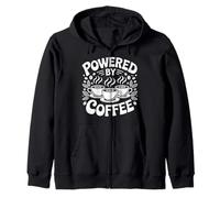 Alimentado por Coffee Boost Motivation Daily Brew Sudadera con Capucha