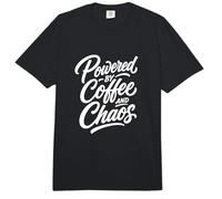 Alimentado por el café y el Caos Divertida cafeína Comfort Colors Adult Heavyweight T-Shirt