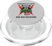 Alimentado por Fibra y Malas Decisiones Humor alimentario PopSockets PopGrip para MagSafe