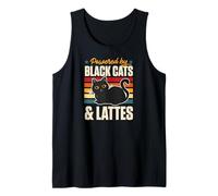 Alimentado por Gatos Negros y Lattes Camiseta sin Mangas