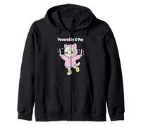 Alimentado por K-Pop Cute Anime Cat Kawaii Light Sticks Chibi Sudadera con Capucha