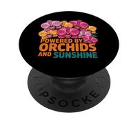 Alimentado por Orchid and Sunshine Floral Positive Energy PopSockets PopGrip Adhesivo