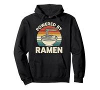 Alimentado por Ramen Comida Japonesa Retro Taza de Fideos Sopa Japón Sudadera con Capucha