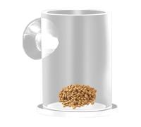 Alimentador acrílico para Peces, Bandeja de Tubo de alimentación, Accesorio de, Tubos dispensadores de acrílico cilíndricos para acuarios Grandes y pequeños, Soporte Flotante y hundido