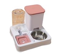 Alimentador automático 2 en 1 para perros pequeños, comedero de alimentos de doble tazón y dispensador de agua, vajilla para mascotas, dispensador de agua para gatos, viaje automático