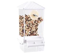 Alimentador automático de Aves, alimentador automático de Aves,Contenedor de Alimentos Transparentes | Ventana de la casa Anti-Sparry Birders para Ver al Aire Libre, Bandeja extraíble,