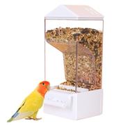 Alimentador automático de aves para jaula, alimentador de aves sin derrame | Smart Dispenser Bird Feeder | Gran capacidad Anti Spill Food Contipeer, accesorios de jaula para cacatúa, ardilla, patio tr