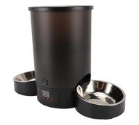 Alimentador Automático de Comida con Cuenco Visible, Control Preciso de Porciones con de Energía de Emergencia, Cuenco Doble de 3 litros, Fácil de Limpiar. Dispensador de Agua