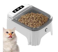 Alimentador automático de gatos - Alimentadores para gatos - Dispensador automático para mascotas - Smart Food Container with Auto Lid y Batería recargable para frescura e higiene, construcción de