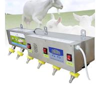 Alimentador Automático De Leche A Temperatura Constante Para Cerditos Y Corderos, Estación De Alimentación Para Cerditos De Acero Inoxidable Con 6 Pezones, Adecuada Para Granjas Y Ranchos Audible