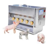 Alimentador automático de Leche para lechones de Acero Inoxidable, máquina de alimentación de Leche para Ganado con 10 pezones con Control de Temperatura, Sonido de cerda simulado para lec 10 Nipples