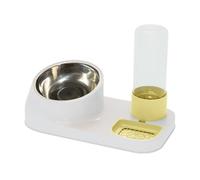 Alimentador Automático De Mascotas: Dispensador De Alimentos, Unidad De Agua, Bandeja De Comida De Doble Temporizador, Perro De Gato Plato Seco Y Seco De Almacenamiento Desecante Compatible, Mantiene
