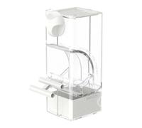 Alimentador automático de pájaros - Clear Parakeet Feeding | Splash-Proof Lovebirds Alimentador | 7,7 x 6,8 x 19 cm Acrílico 200 g con Chaff Separator de gran capacidad para macaw Conure Pet Parents