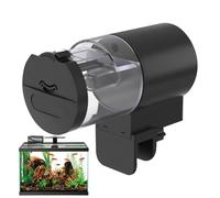Alimentador automático de peces, alimentador automático de 100 ml para pecera, máquina programable inteligente, diseño de abrazadera que funciona con pilas para camarones Guppy, Koi, Turtle Betta