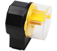 Alimentador automático de peces amarillo, 1 juego, 5,3 x 4,6 x 3 pulgadas