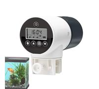 Alimentador automático de peces, temporizador recargable, dispensador automático silencioso de alimentos para peces, alimentador eléctrico de acuario de 200 ml con temporizador inteligente,